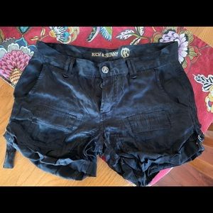 Rich & Skinny silk cargo shorts (size 25)